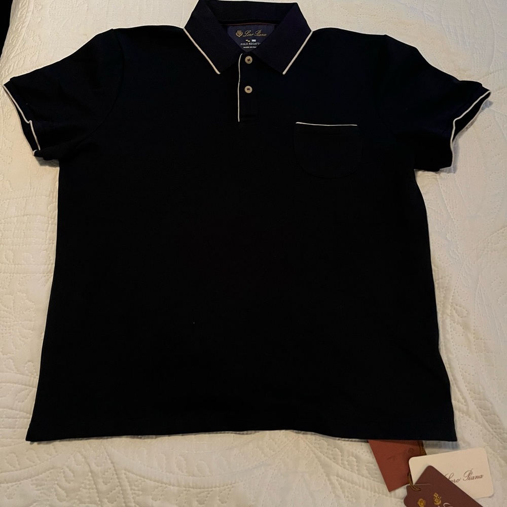 Loro Piana Regatta Navy Polo Shirt